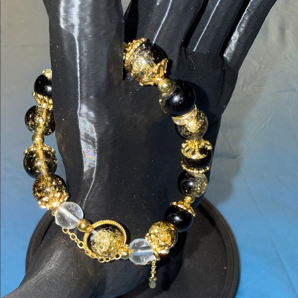 Fashion Jewelry Jewelry - Fashion Jewelry Black and Gold Bracelet